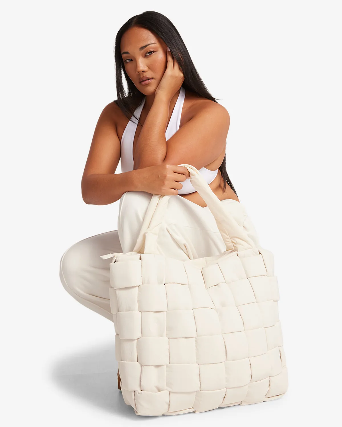 Puffer Tote Bag | Vanilla sold by CSB product image thumbnail 3