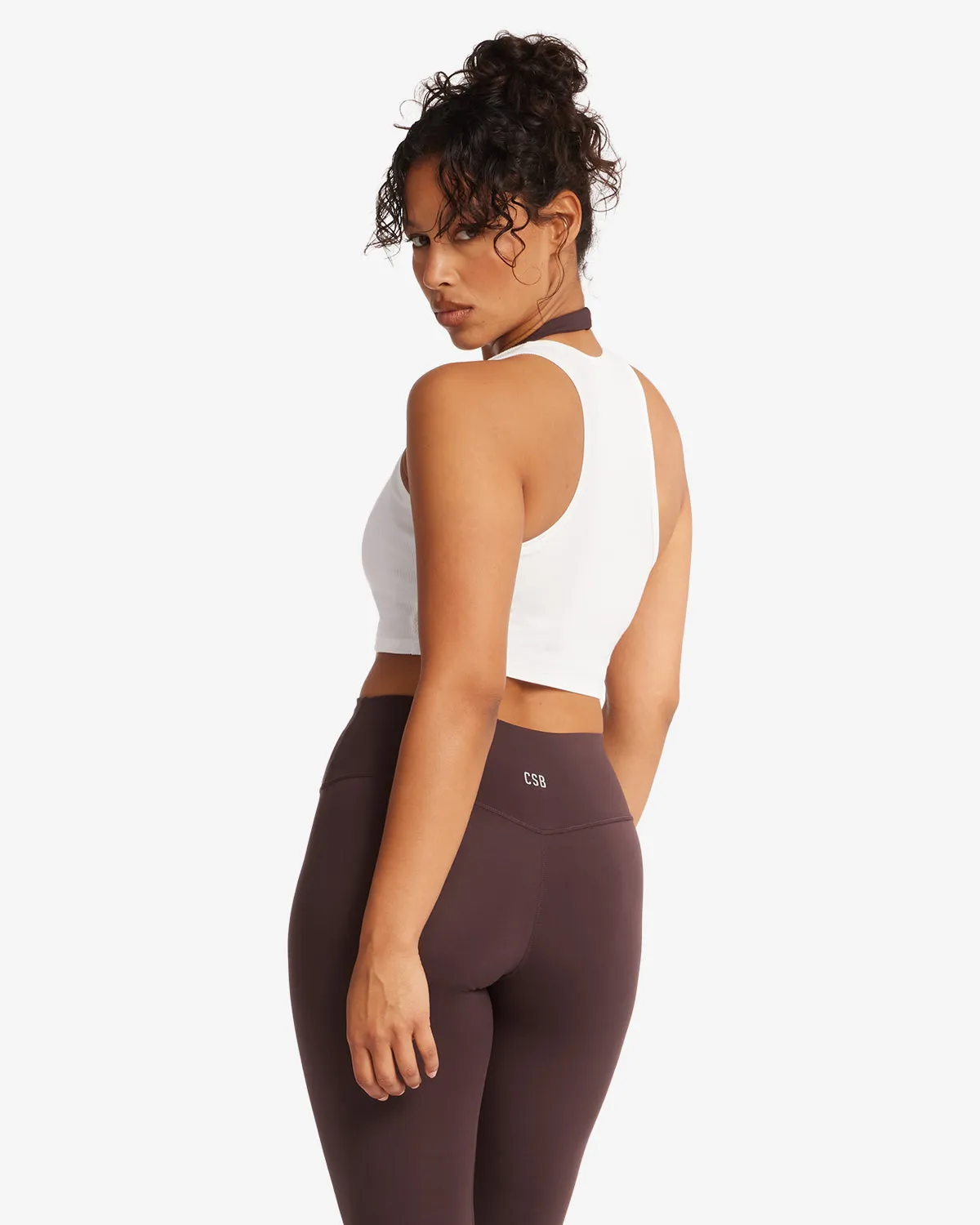 Rib Cropped Tank | White sold by CSB product image thumbnail 3