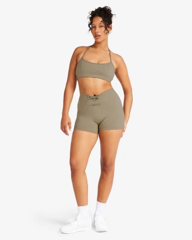 Serenity Drawstring Shorts 4" | Vintage Khaki sold by CSB