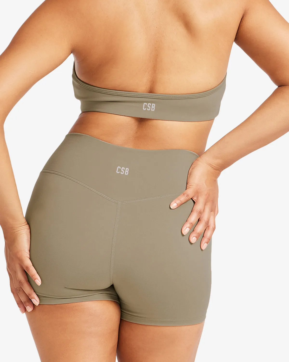 Serenity Drawstring Shorts 4" | Vintage Khaki sold by CSB product image thumbnail 2