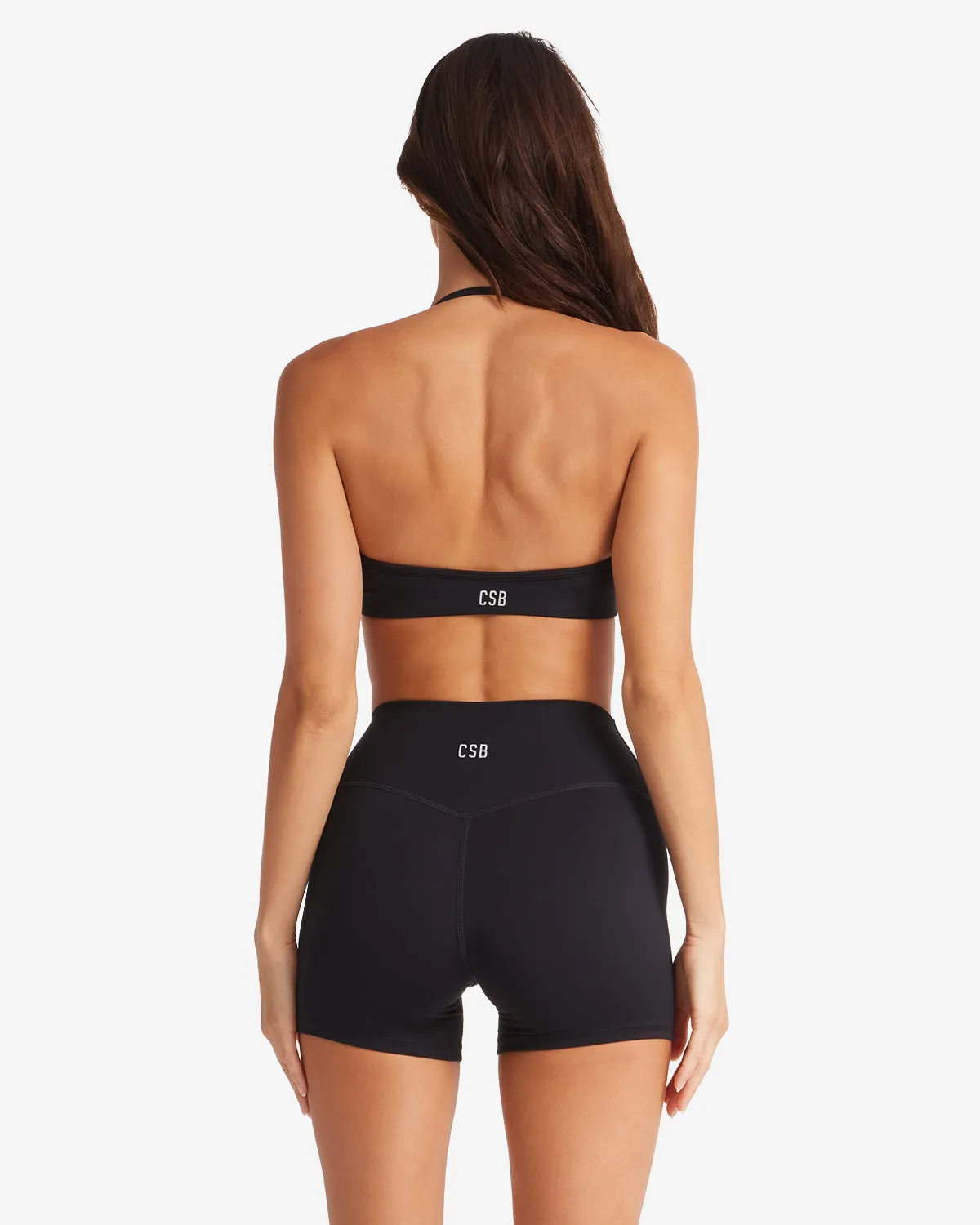 Serenity Contour Halter Crop | Black sold by CSB product image thumbnail 2