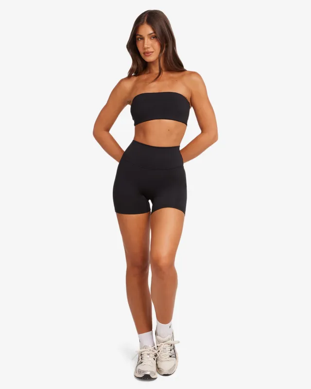 Serenity Scrunch Shorts 5" | Black sold by CSB