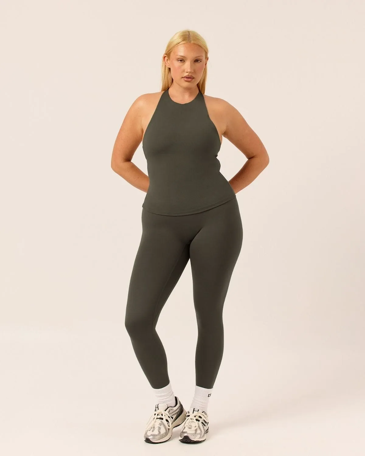 Serenity Invisible Scrunch Leggings | Deep Olive sold by CSB