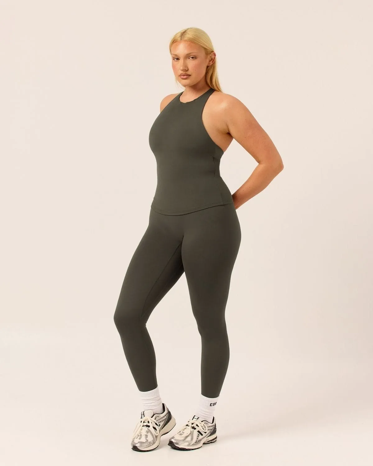 Serenity Invisible Scrunch Leggings | Deep Olive sold by CSB product image thumbnail 2