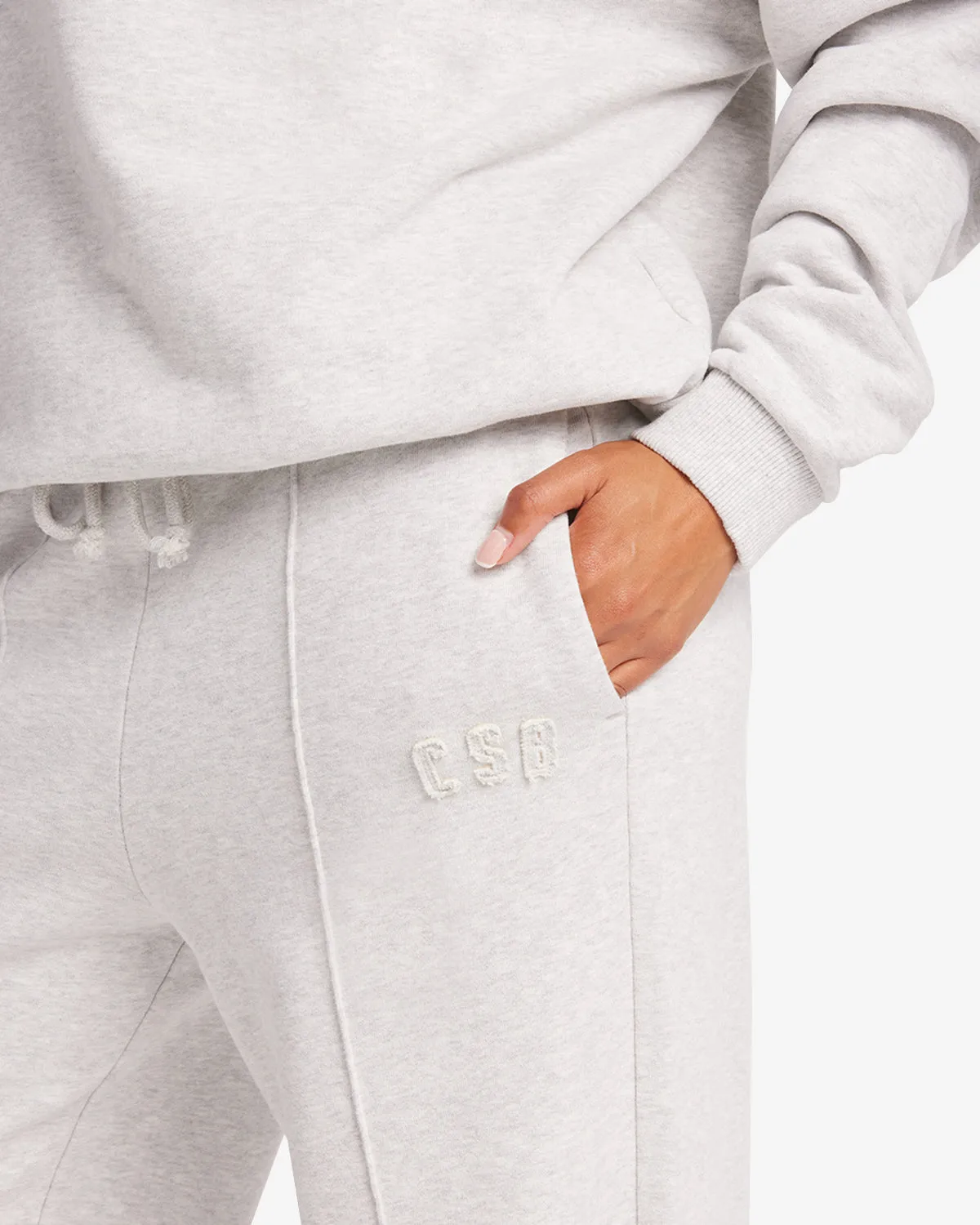 CSB Wide Leg Sweatpant | Snow Marl sold by CSB product image thumbnail 5