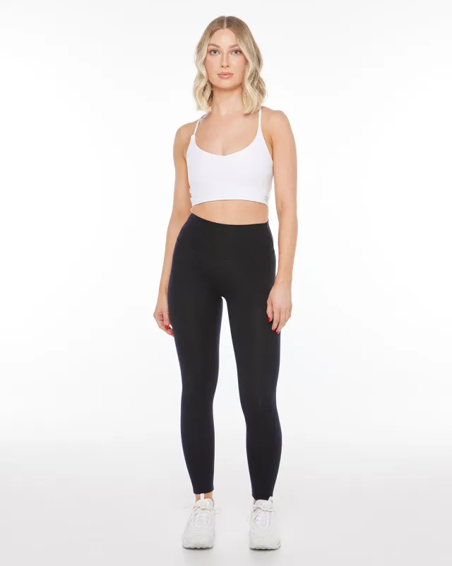 Serenity Petite Scrunch Leggings | Black made by Crop Shop Boutique
