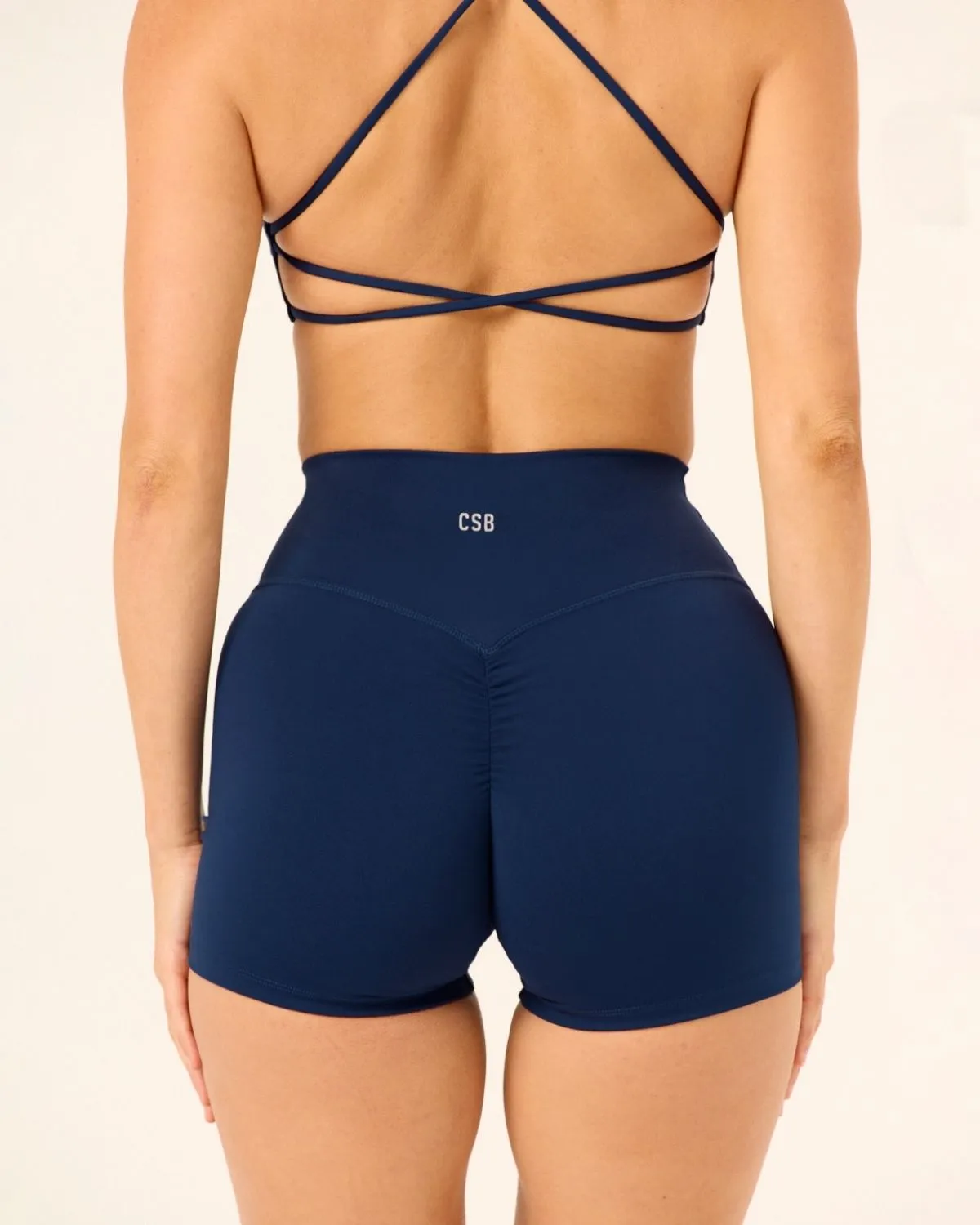 Serenity Scrunch Shorts 4" | Navy sold by CSB product image thumbnail 3