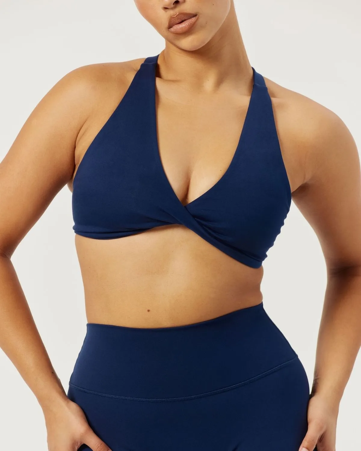 Serenity Sierra Crop | Navy sold by CSB