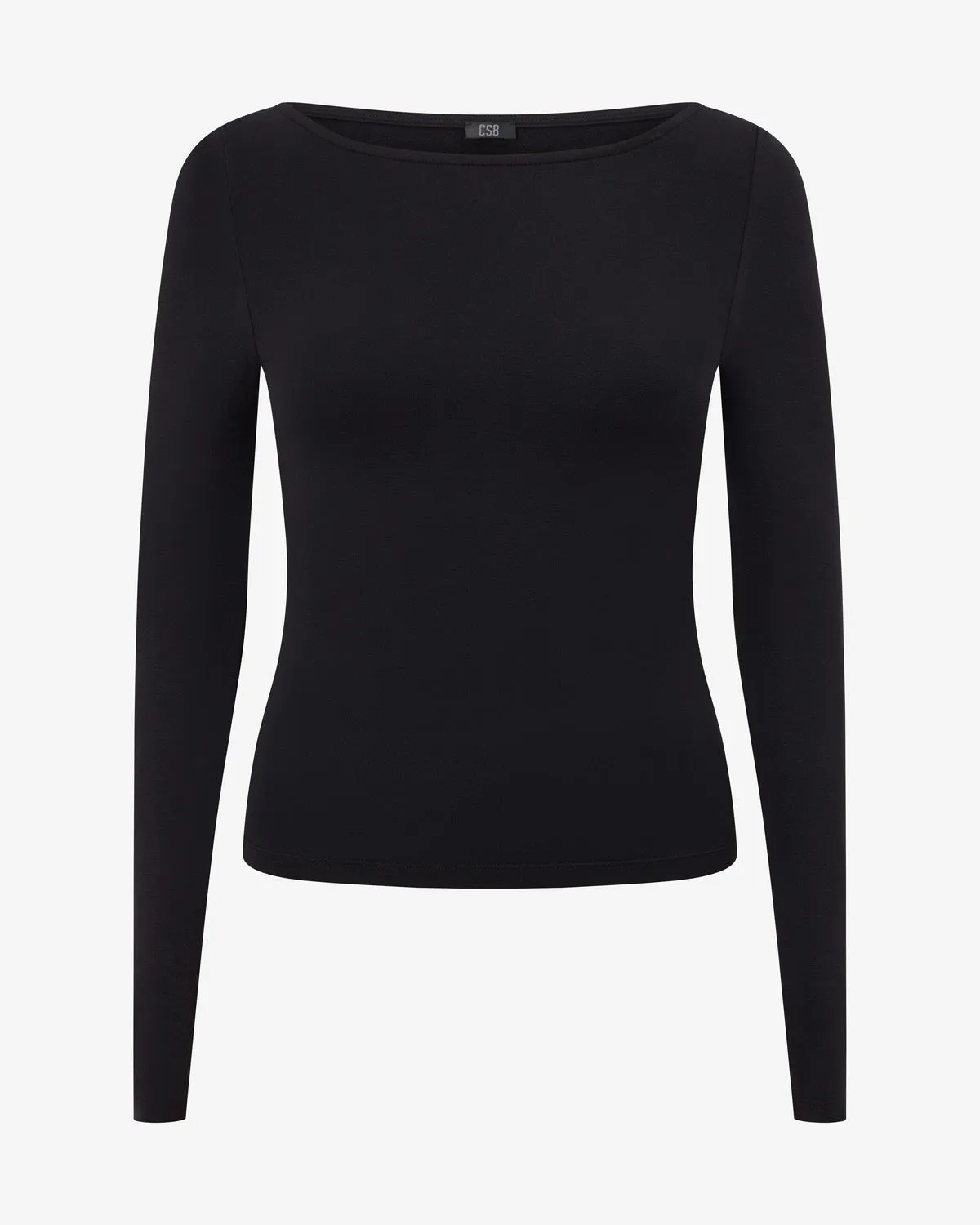 Boat Neck Long Sleeve Top | Black sold by CSB product image thumbnail 4