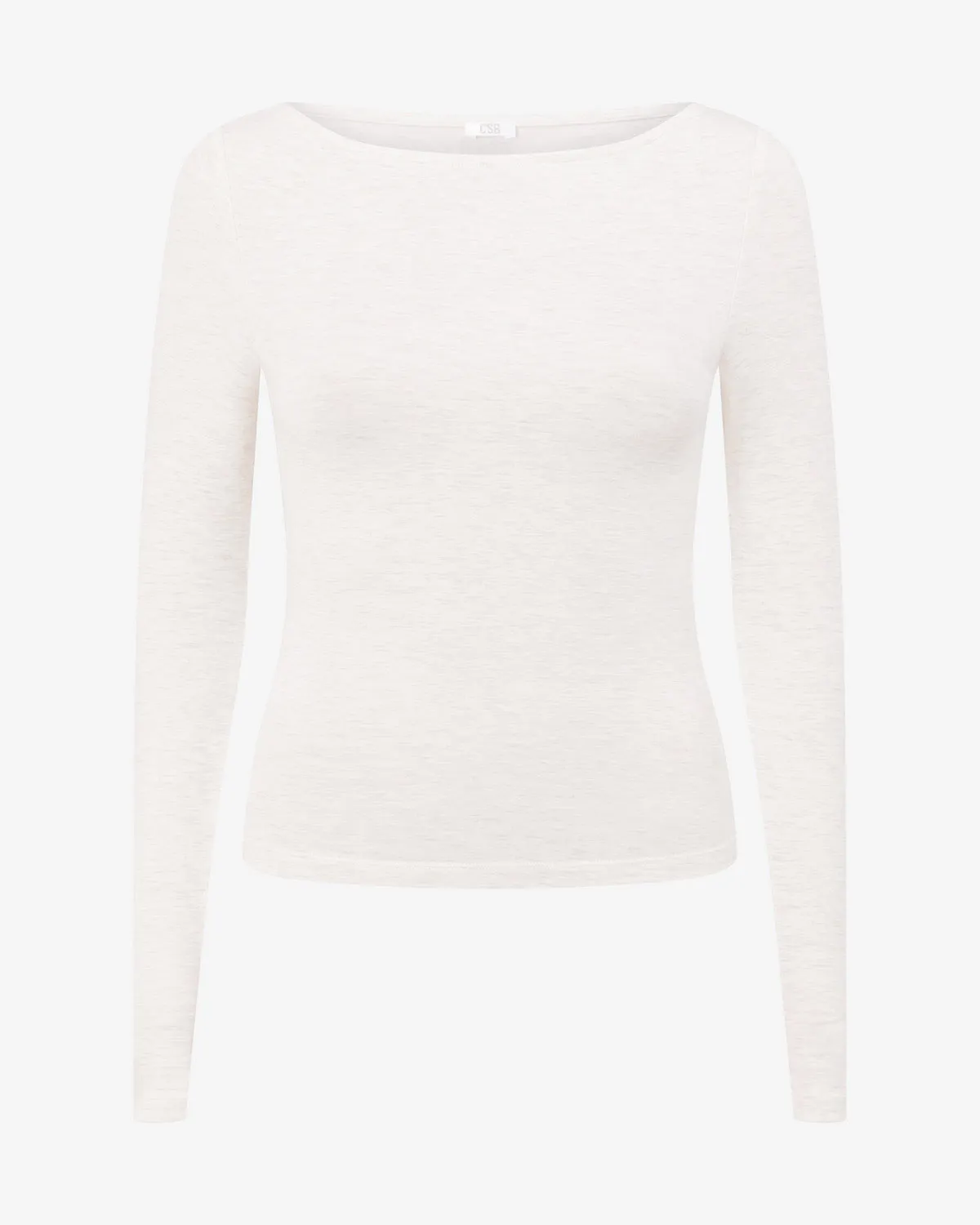 Boat Neck Long Sleeve Top | Oat sold by CSB product image thumbnail 4