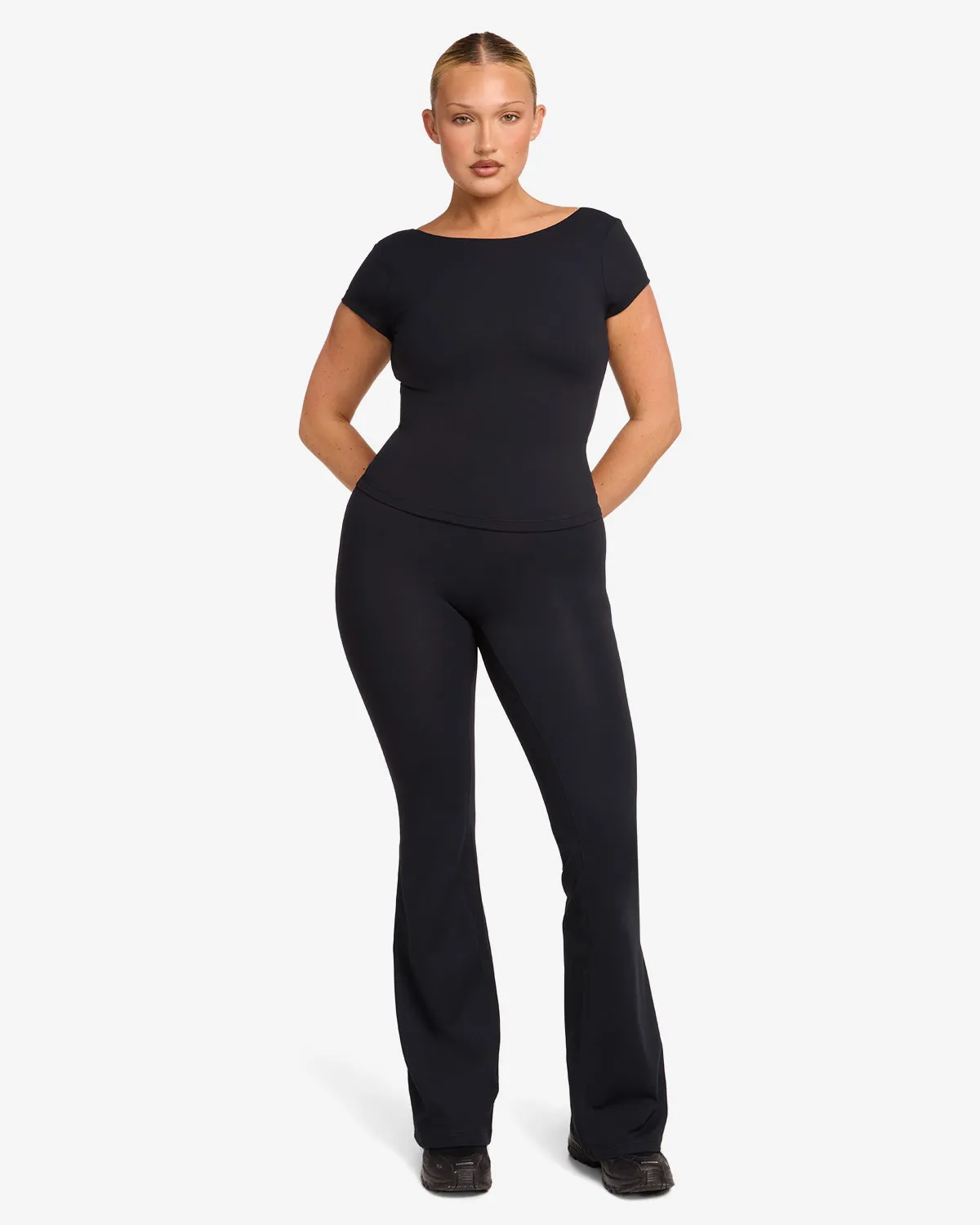 Form Invisible Scrunch Flare Leggings Tall | Black sold by CSB