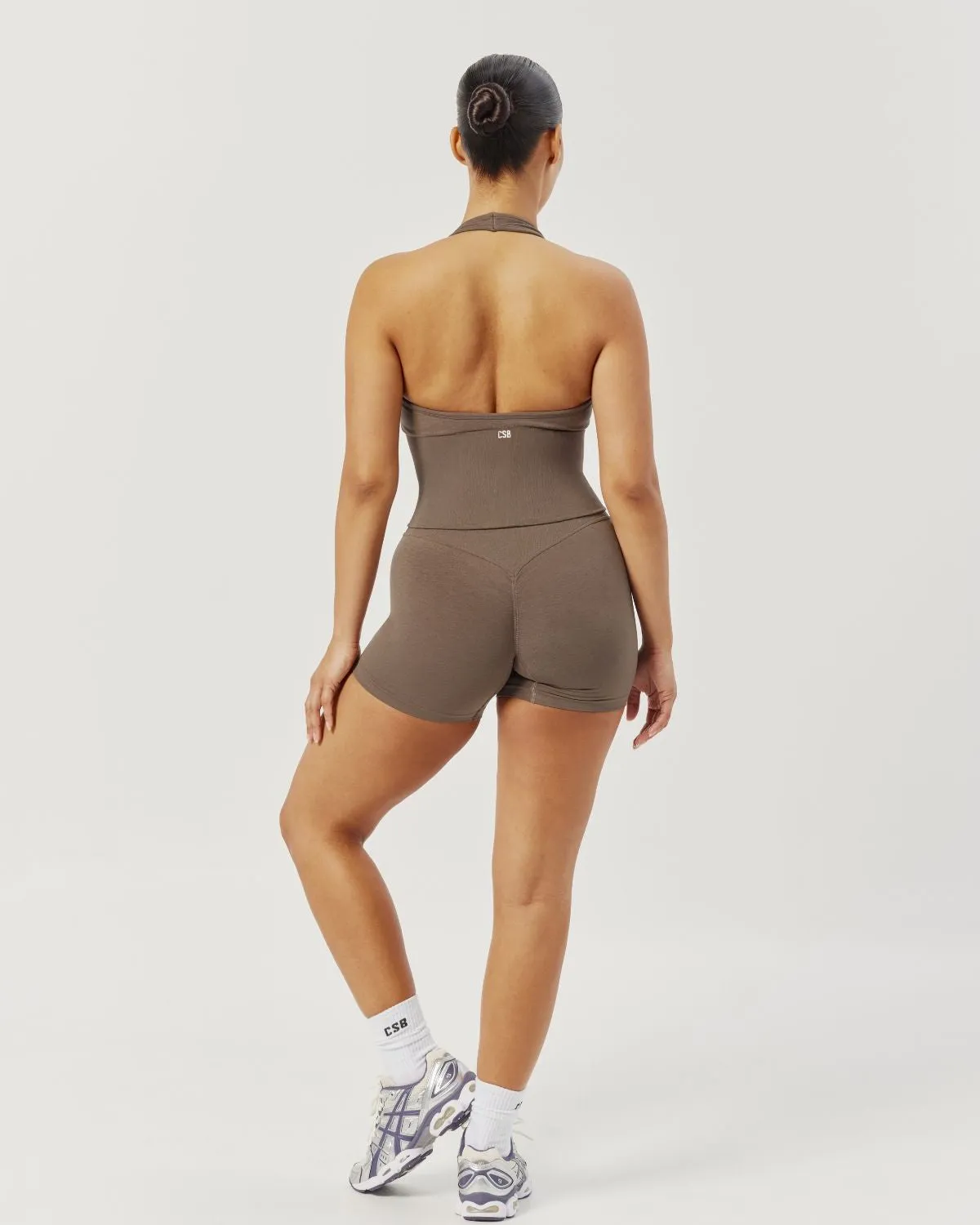 Seamless Invisible Scrunch Shorts 4" | Chocolate Chip sold by CSB product image thumbnail 3