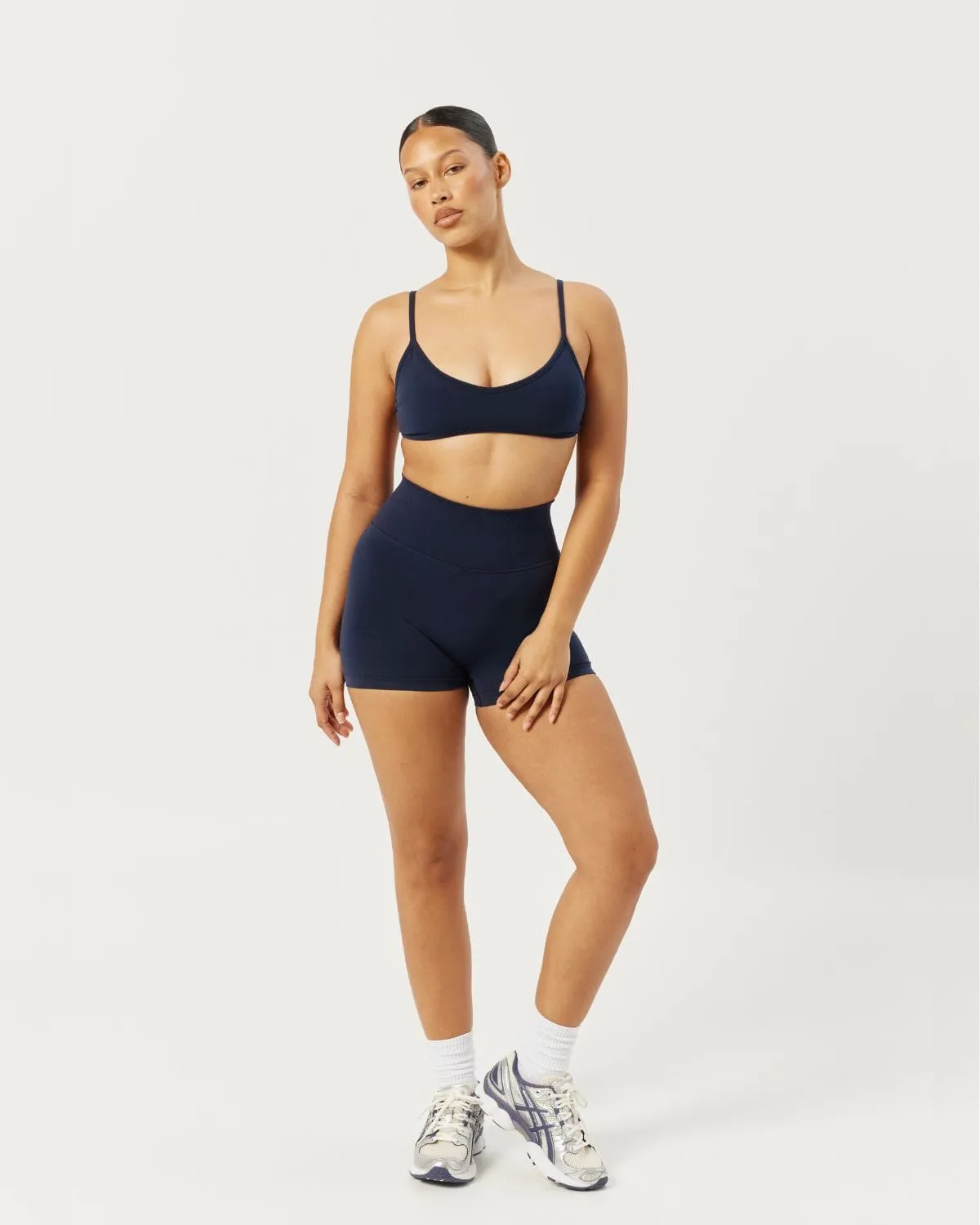 Seamless V Neck Crop | Navy sold by CSB product image thumbnail 5