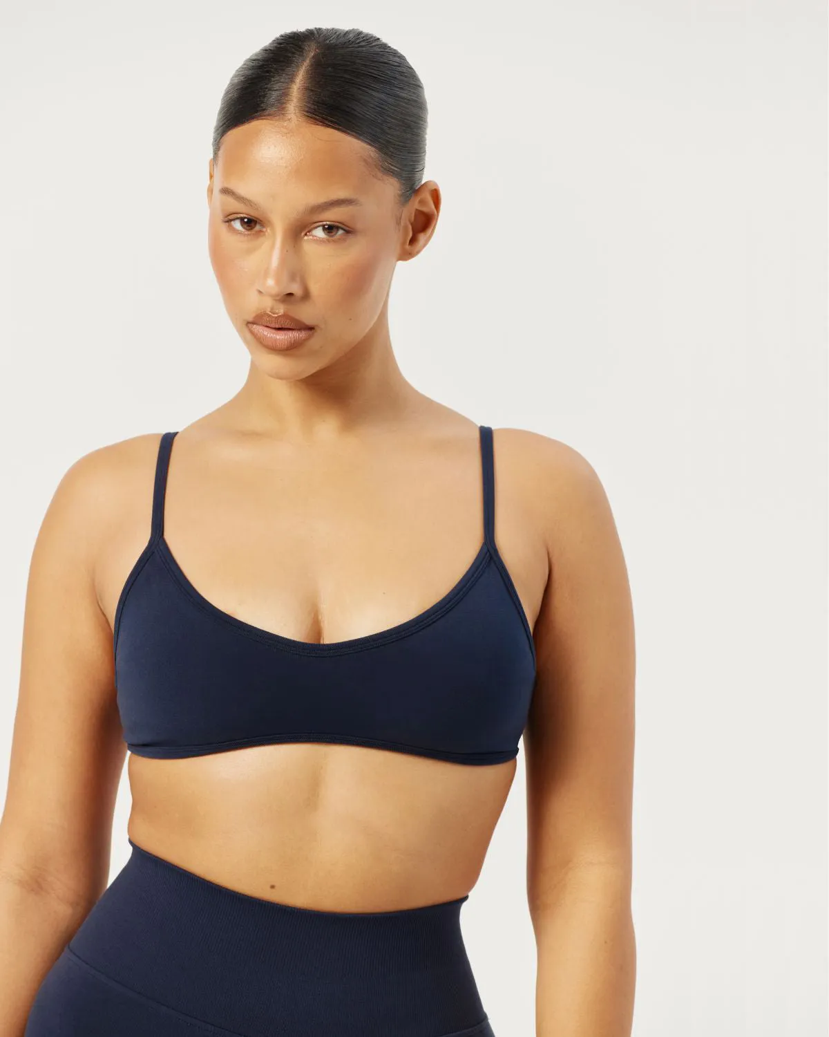 Seamless V Neck Crop | Navy sold by CSB product image thumbnail 3