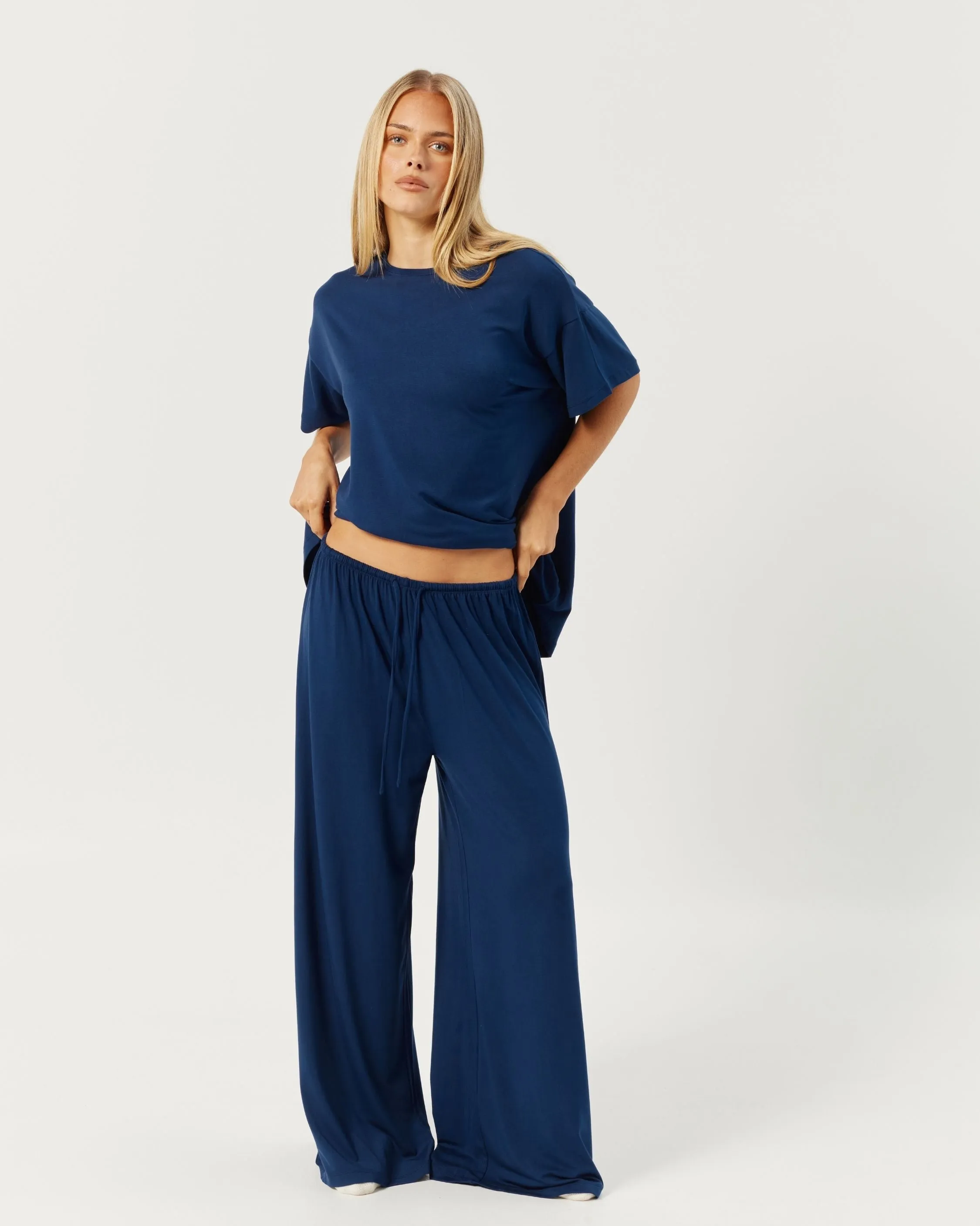 Oversized Sleep Tee | Navy sold by CSB product image thumbnail 4