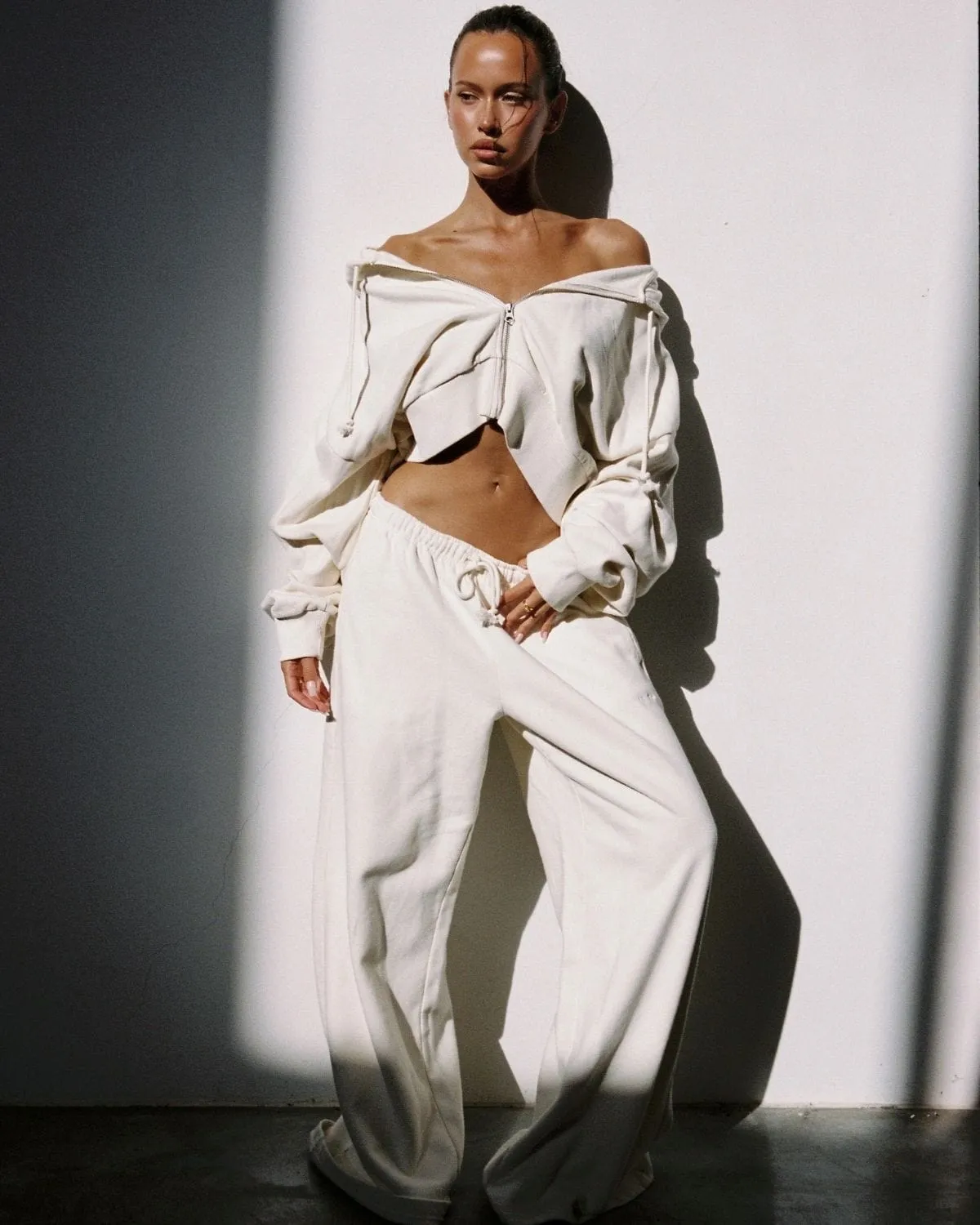 Wide Leg Sweatpants | Milk sold by CSB product image thumbnail 3