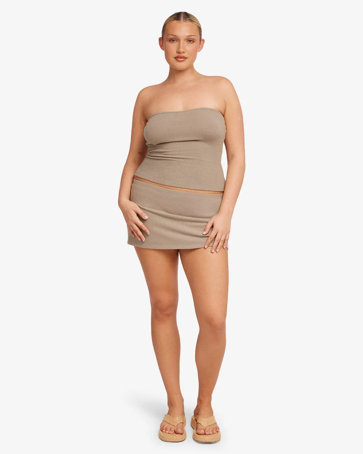 Terry Mini Skirt | Almond sold by CSB product image thumbnail 3