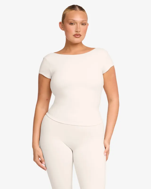 Form Open Back Tee | Vanilla sold by CSB