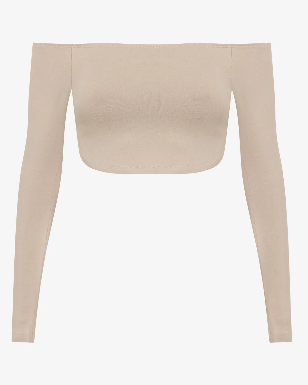 Open Back Long Sleeve Top | Fawn sold by CSB product image thumbnail 4