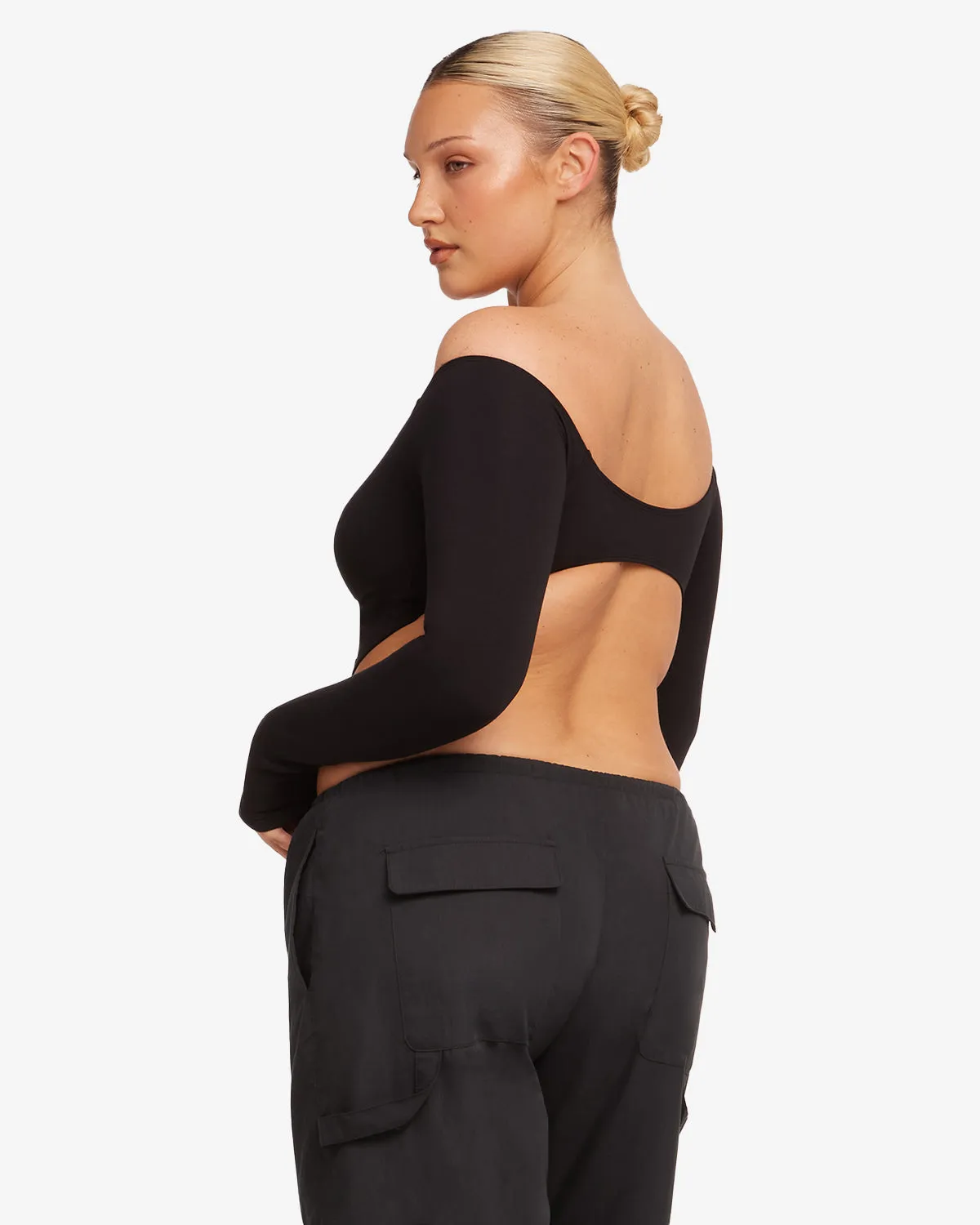 Open Back Long Sleeve Top | Black sold by CSB product image thumbnail 2