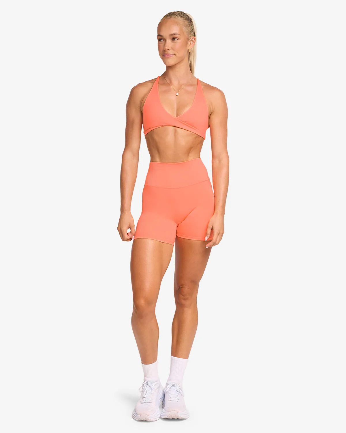 Serenity Scrunch Shorts 5" | Guava sold by CSB