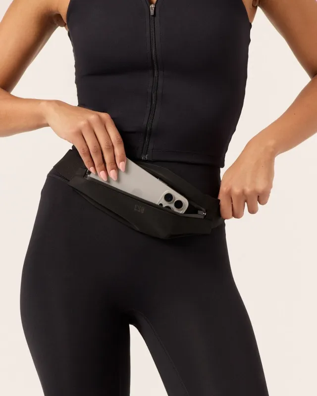 Slim Run Belt Bag | Black made by Crop Shop Boutique