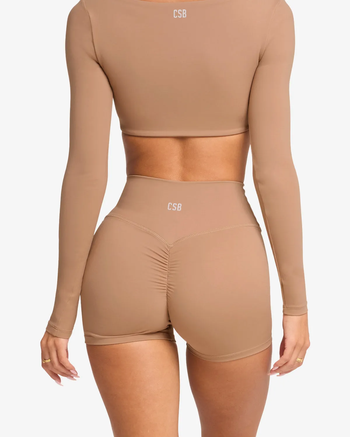 Freedom Scrunch Shorts 4" | Toffee sold by CSB product image thumbnail 5