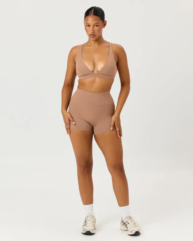 Freedom Scrunch Shorts 4" | Toffee made by Crop Shop Boutique