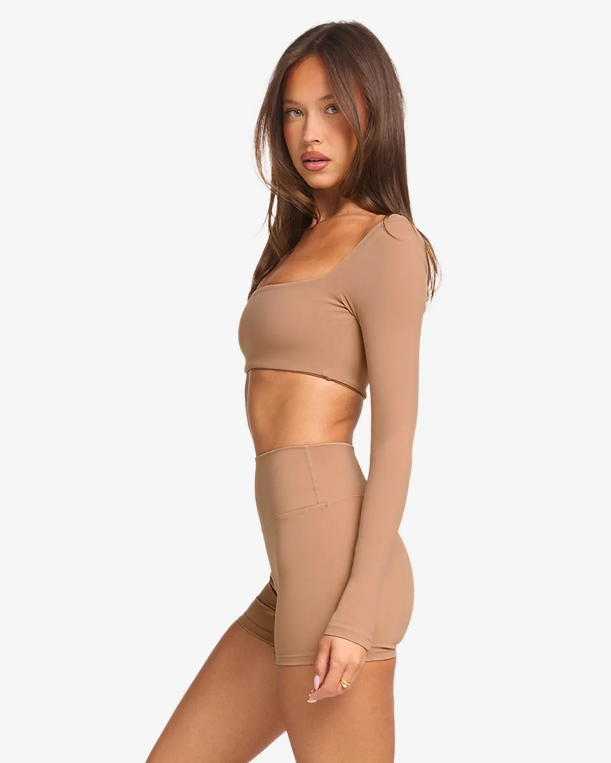 Freedom Scoop Long Sleeve Crop | Toffee sold by CSB product image thumbnail 3
