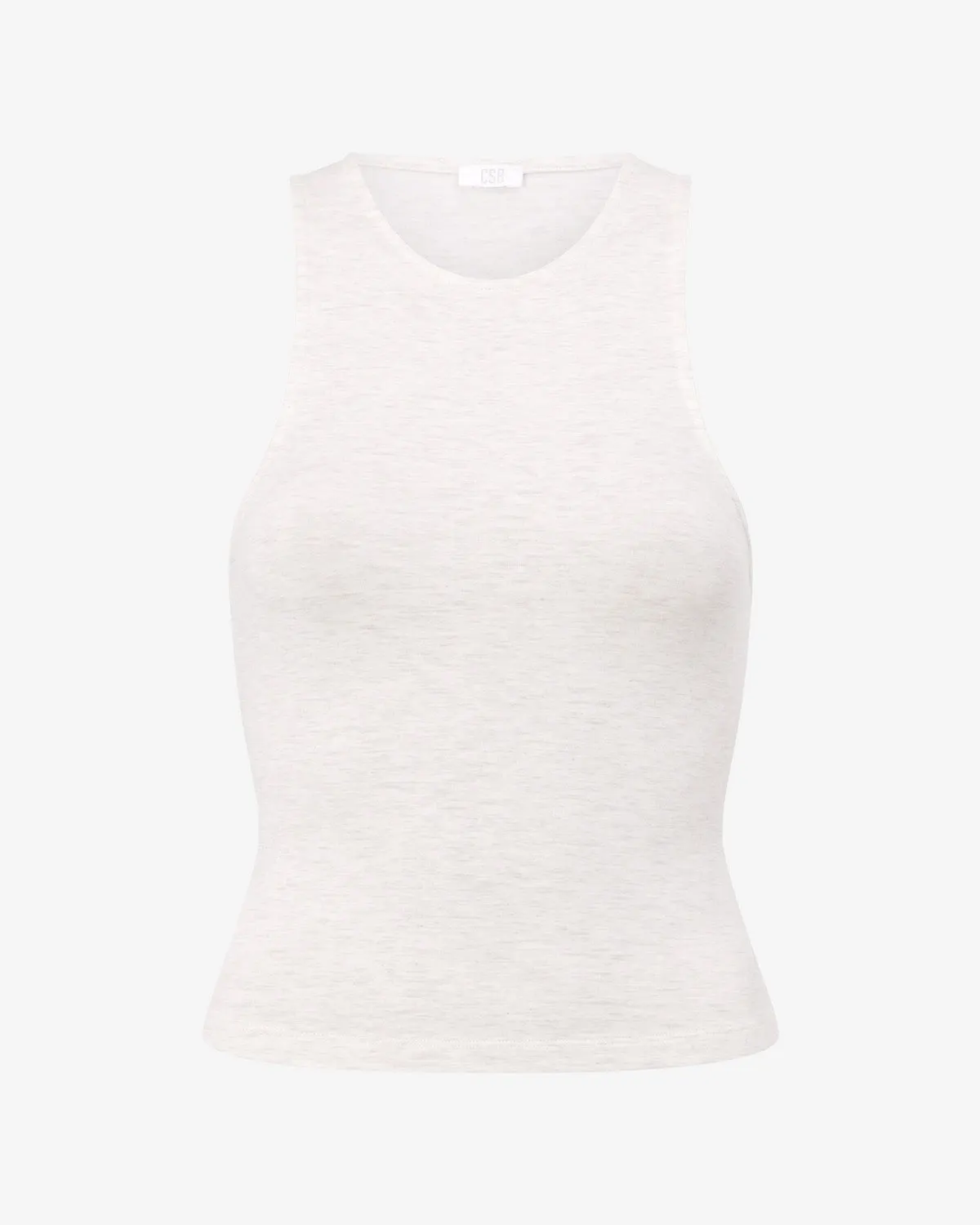 Longline High Neck Tank | Oat sold by CSB product image thumbnail 4