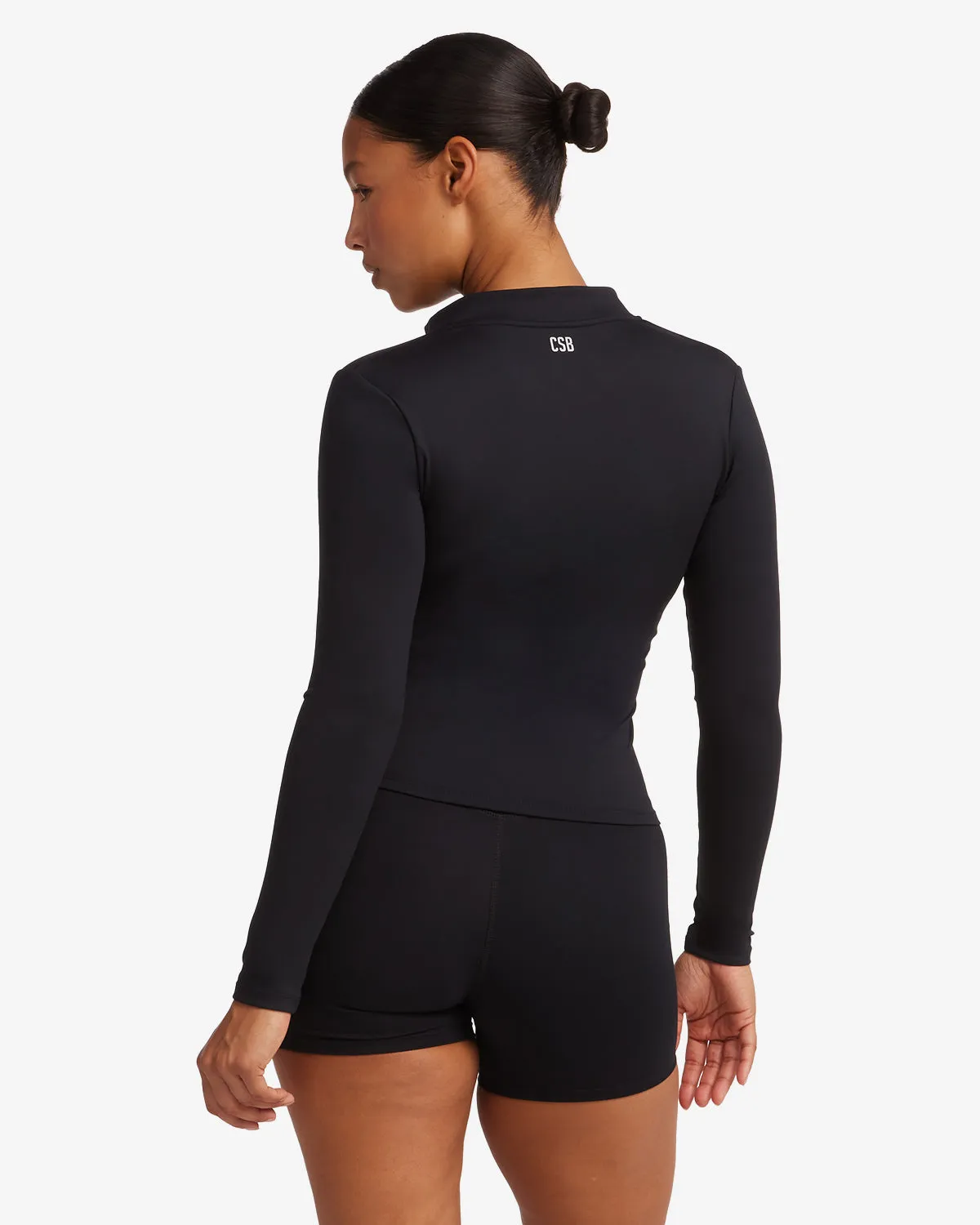 Serenity Longline Zip Up Jacket | Black sold by CSB product image thumbnail 3