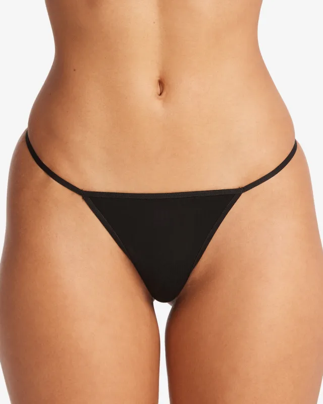 Seamless Bamboo T-String | Black made by Crop Shop Boutique