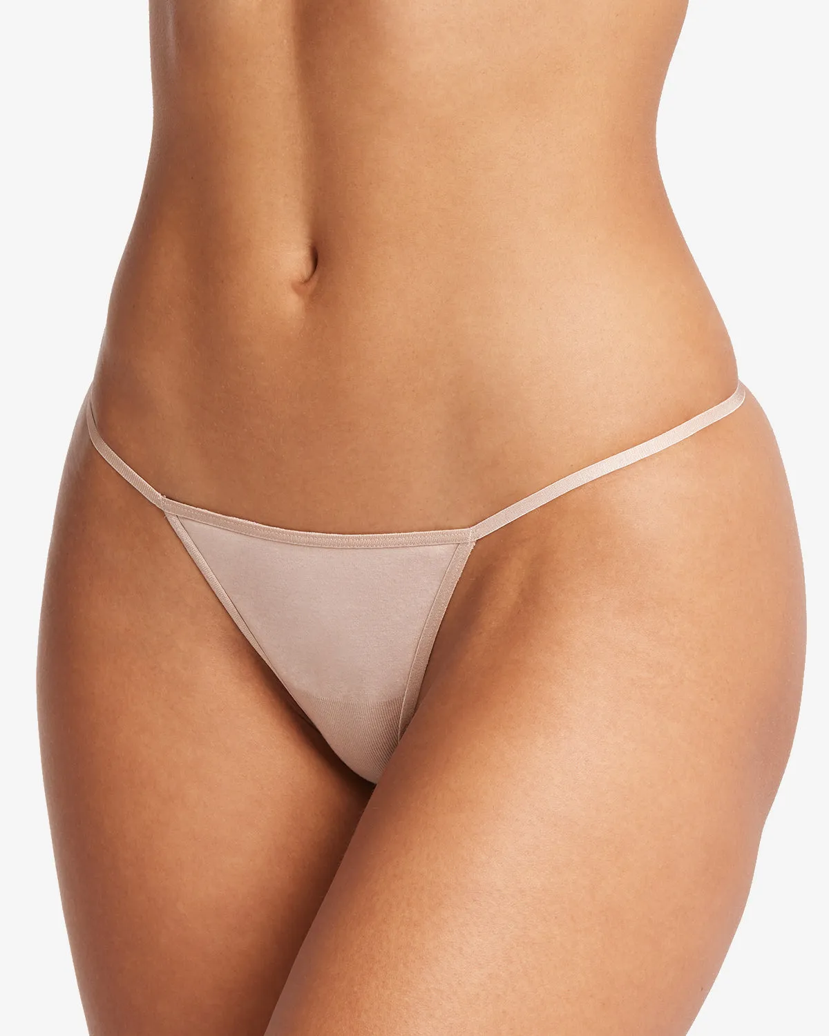 Seamless Bamboo T-String | Sand sold by CSB