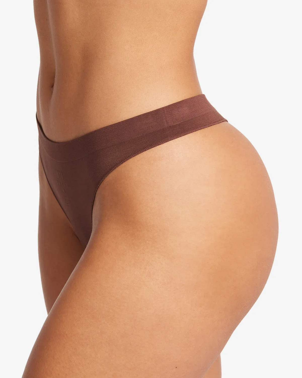 Seamless Bamboo Thong | Chocolate sold by CSB product image thumbnail 2