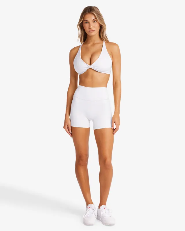 Serenity Shorts 5" | White made by Crop Shop Boutique