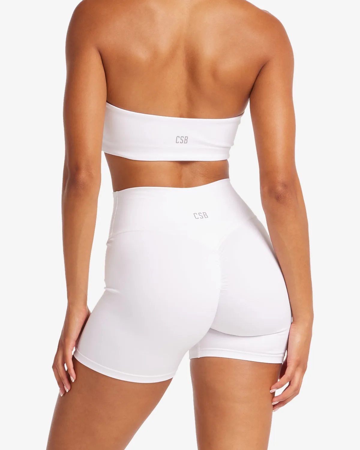 Serenity Scrunch Shorts 5" | White sold by CSB product image thumbnail 2