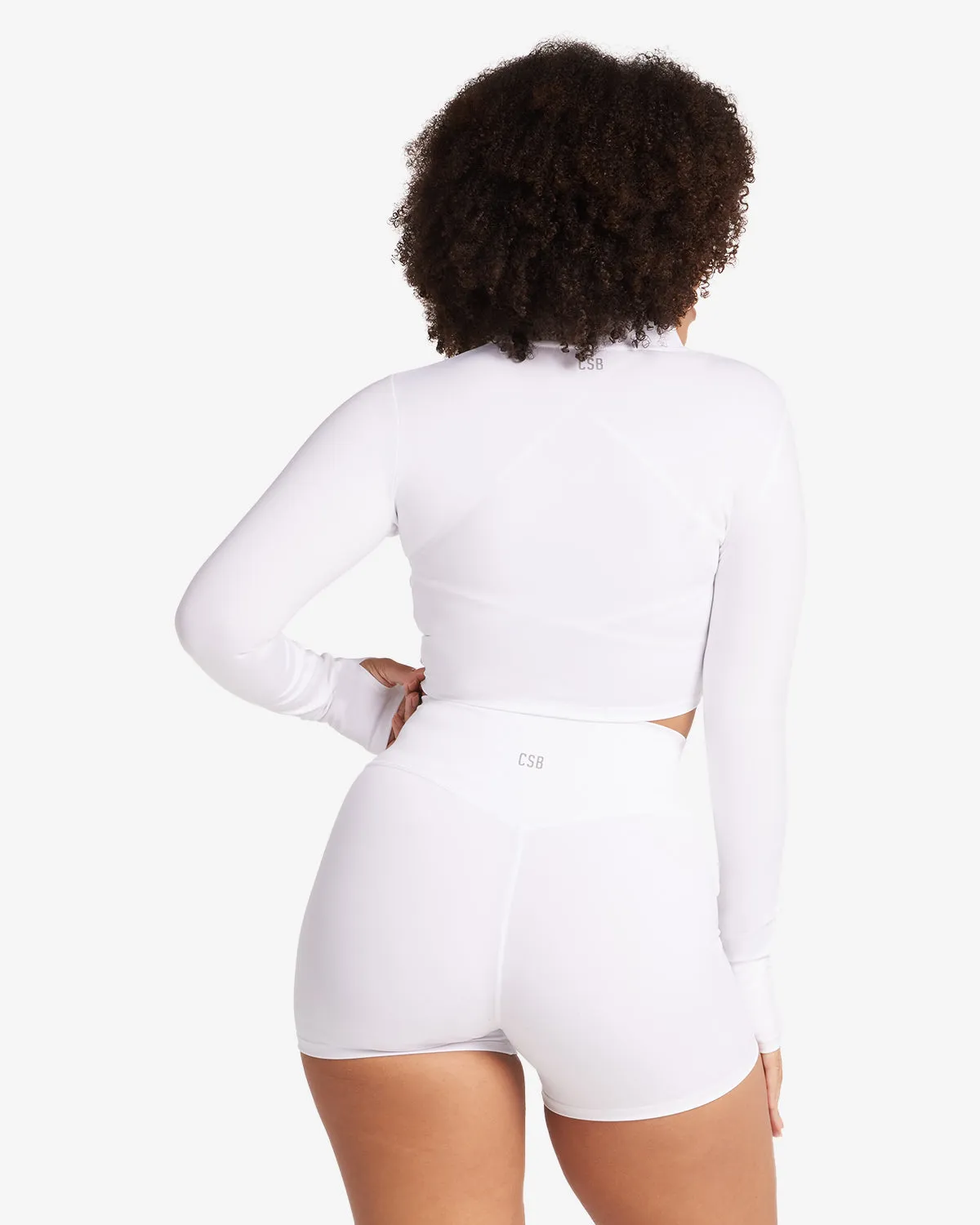 Serenity Sculpt Zip Jacket | White sold by CSB product image thumbnail 3