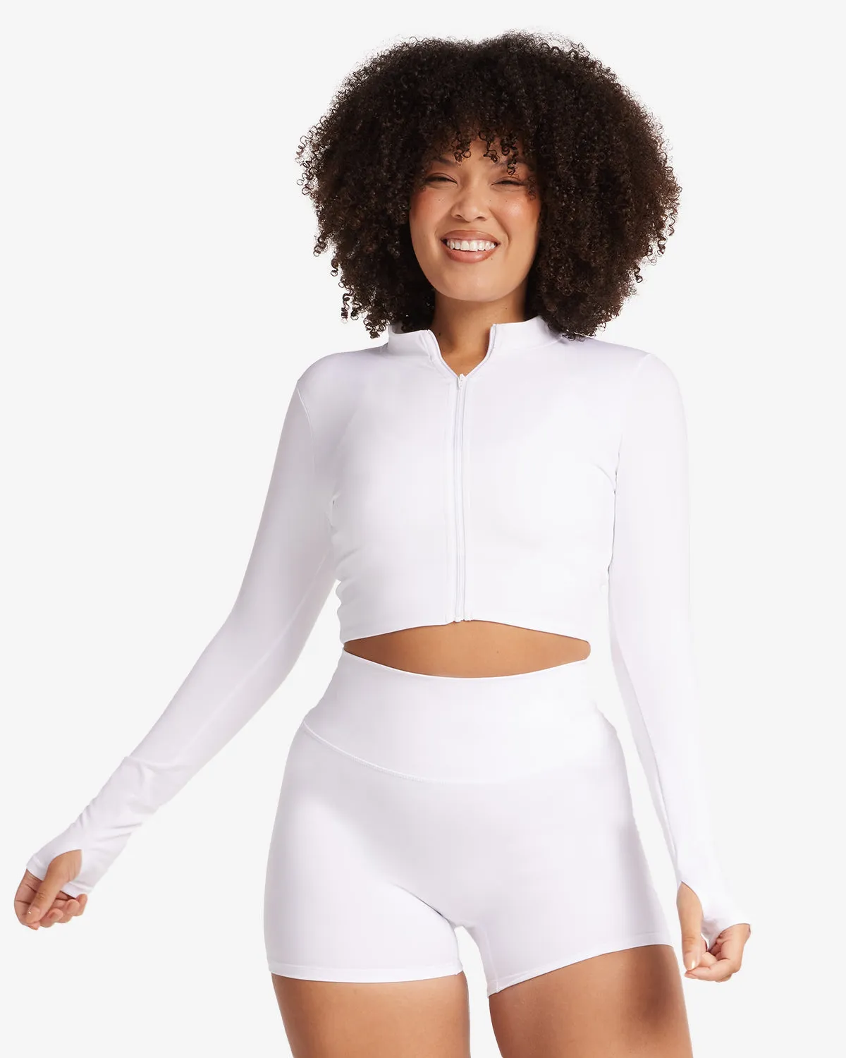 Serenity Sculpt Zip Jacket | White sold by CSB product image thumbnail 4