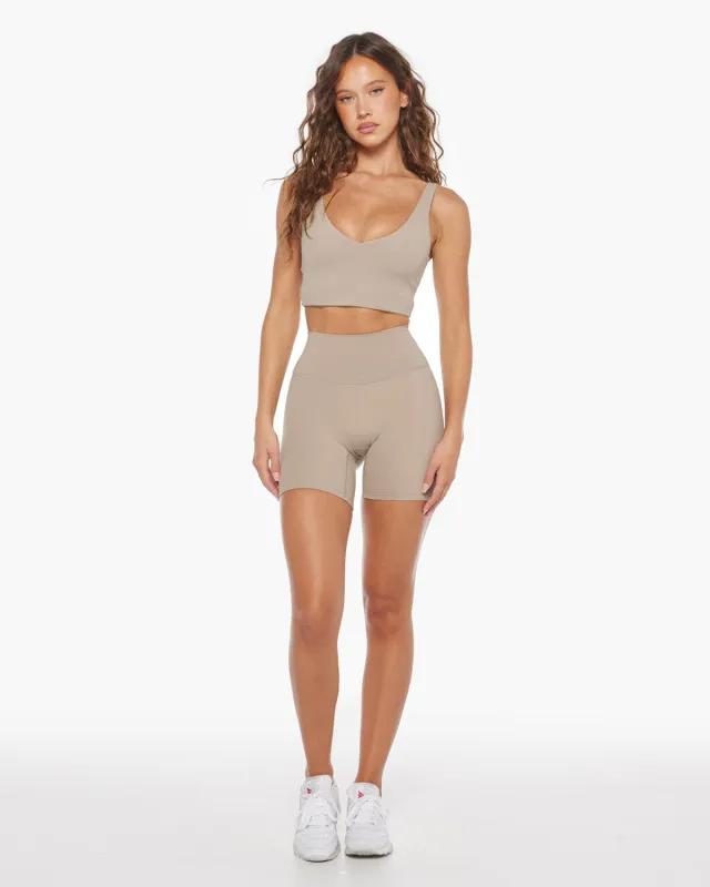 Freedom Shorts 6" | Almond made by Crop Shop Boutique