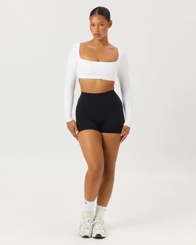 Freedom Scrunch Shorts 4" | Black made by Crop Shop Boutique