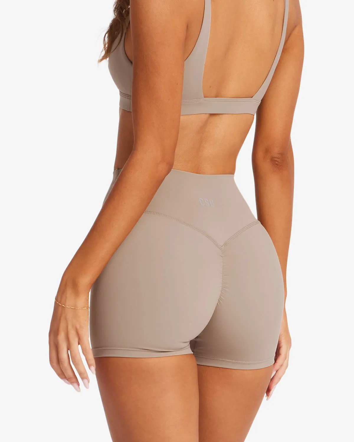 Freedom Scrunch Shorts 4" | Almond sold by CSB product image thumbnail 2