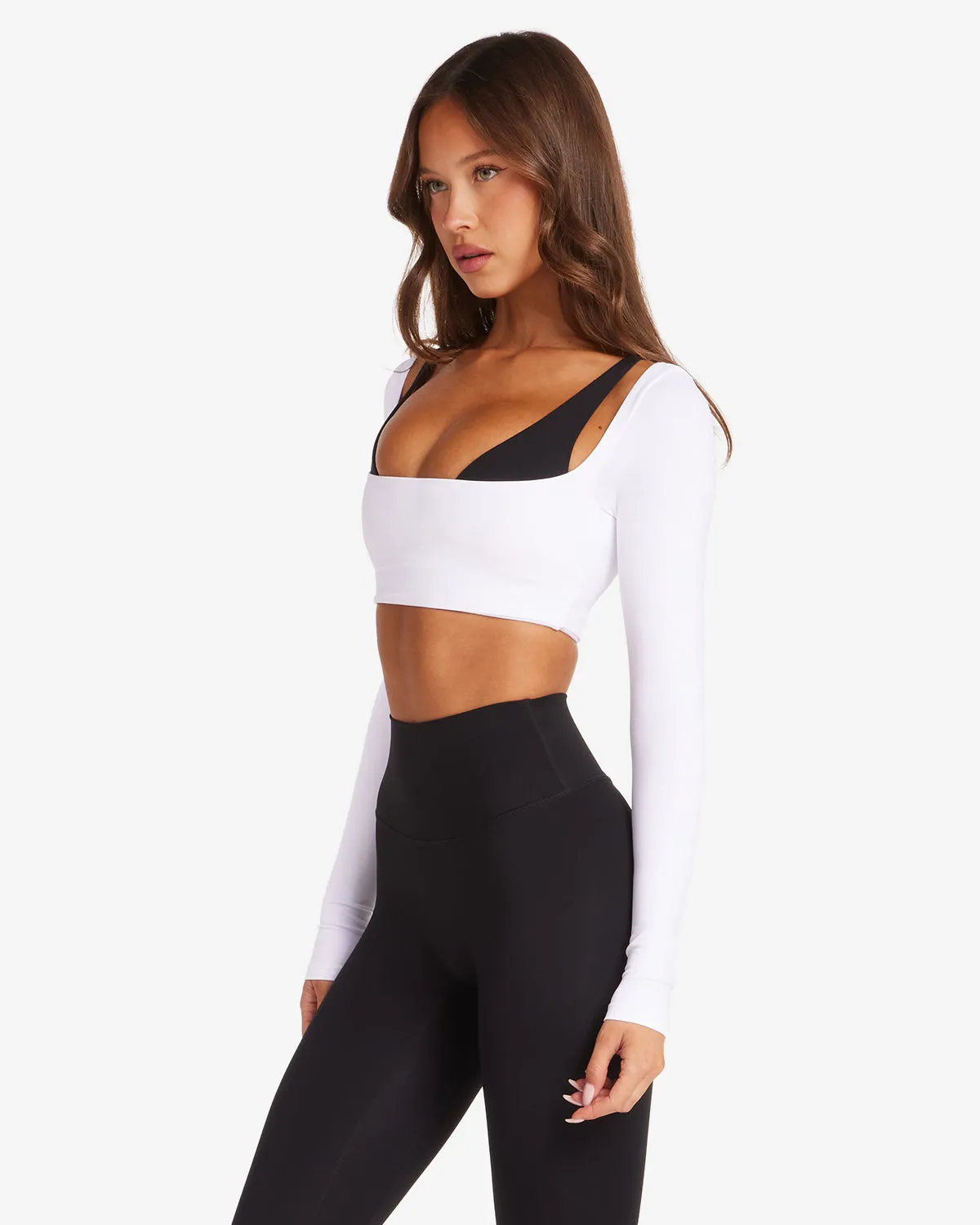Freedom Scoop Long Sleeve Crop | White sold by CSB product image thumbnail 5