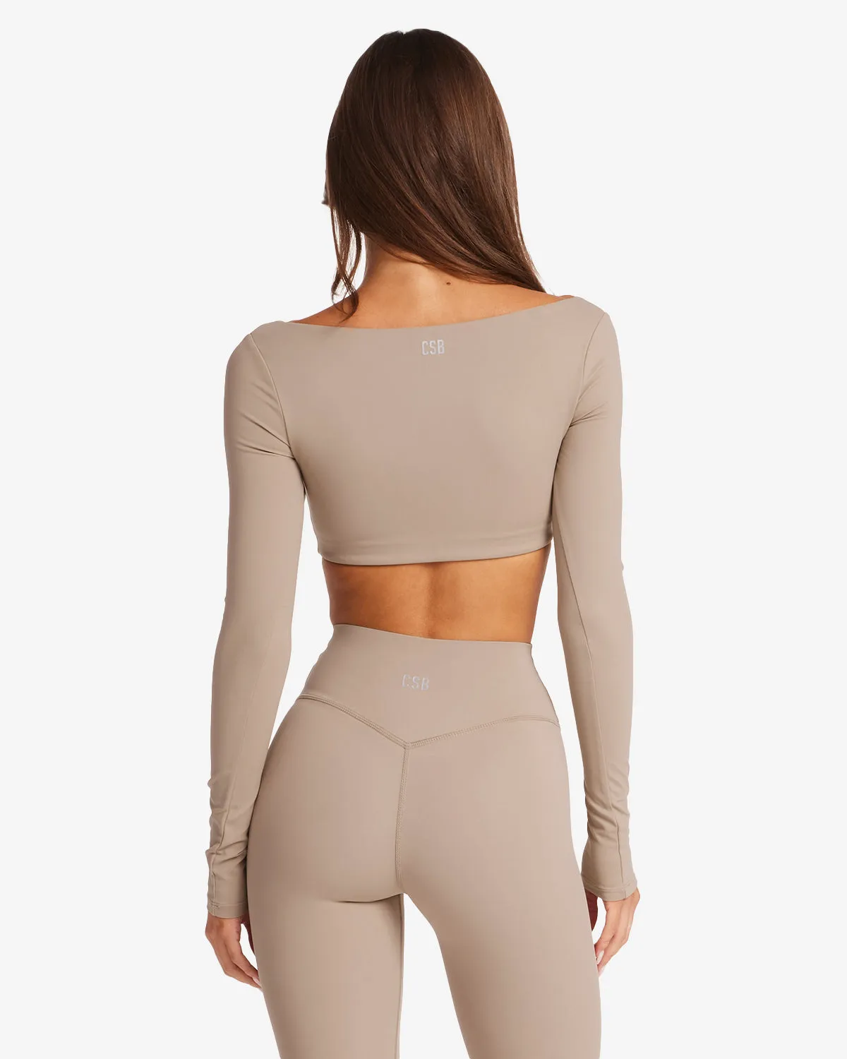 Freedom Scoop Long Sleeve Crop | Almond sold by CSB product image thumbnail 4
