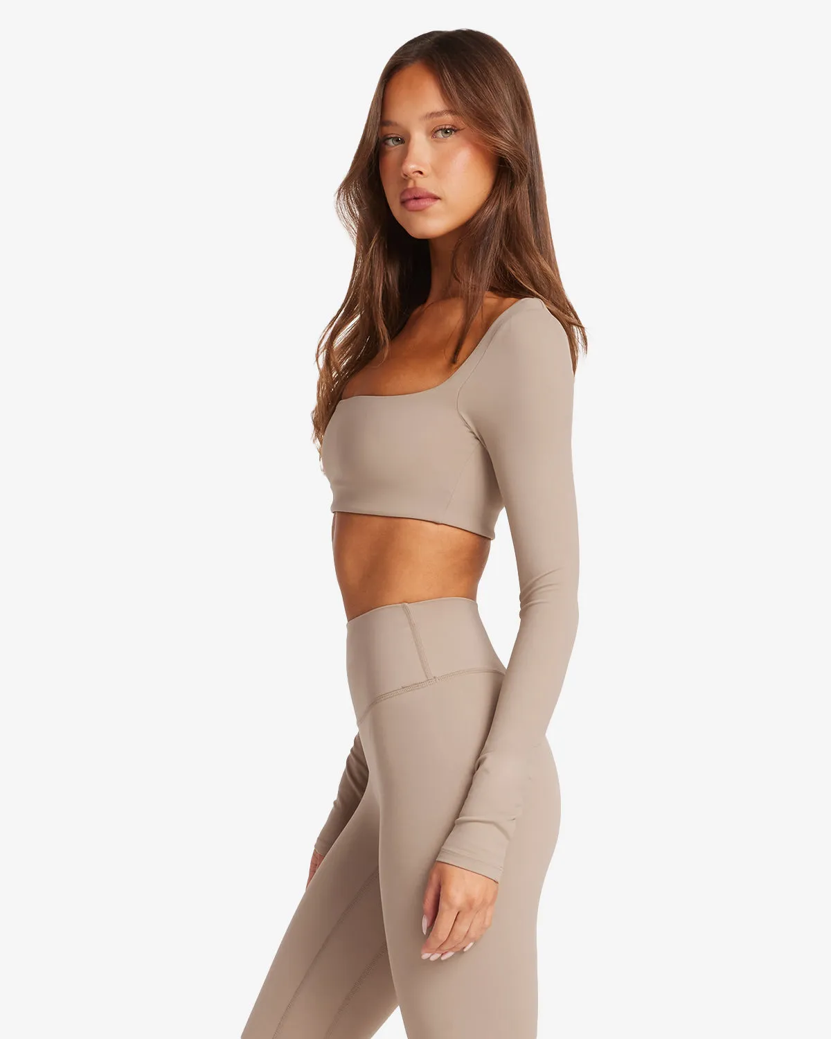 Freedom Scoop Long Sleeve Crop | Almond sold by CSB product image thumbnail 3