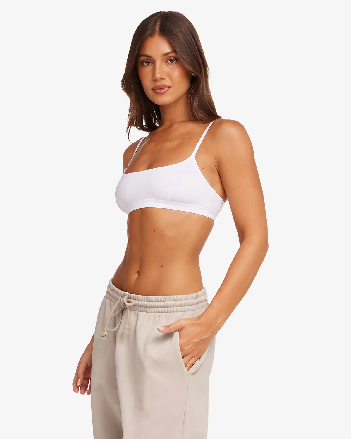 Scoop Neck Bralette | White sold by CSB product image thumbnail 3