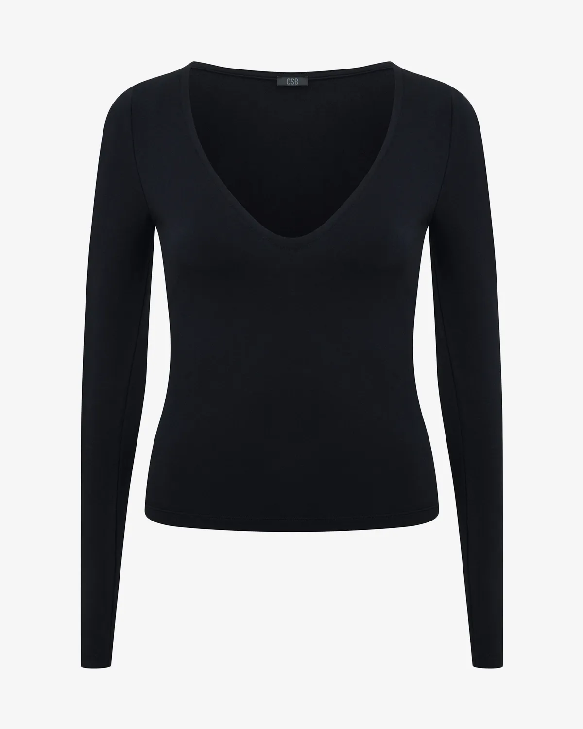 V Neck Long Sleeve Top | Black sold by CSB product image thumbnail 4