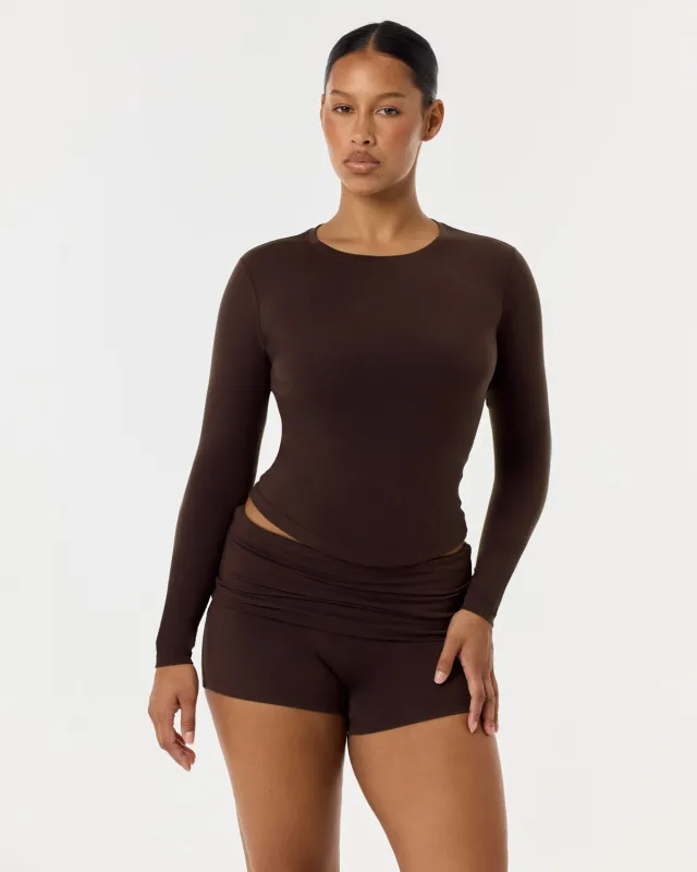 Form Lite Long Sleeve Top | Espresso sold by CSB