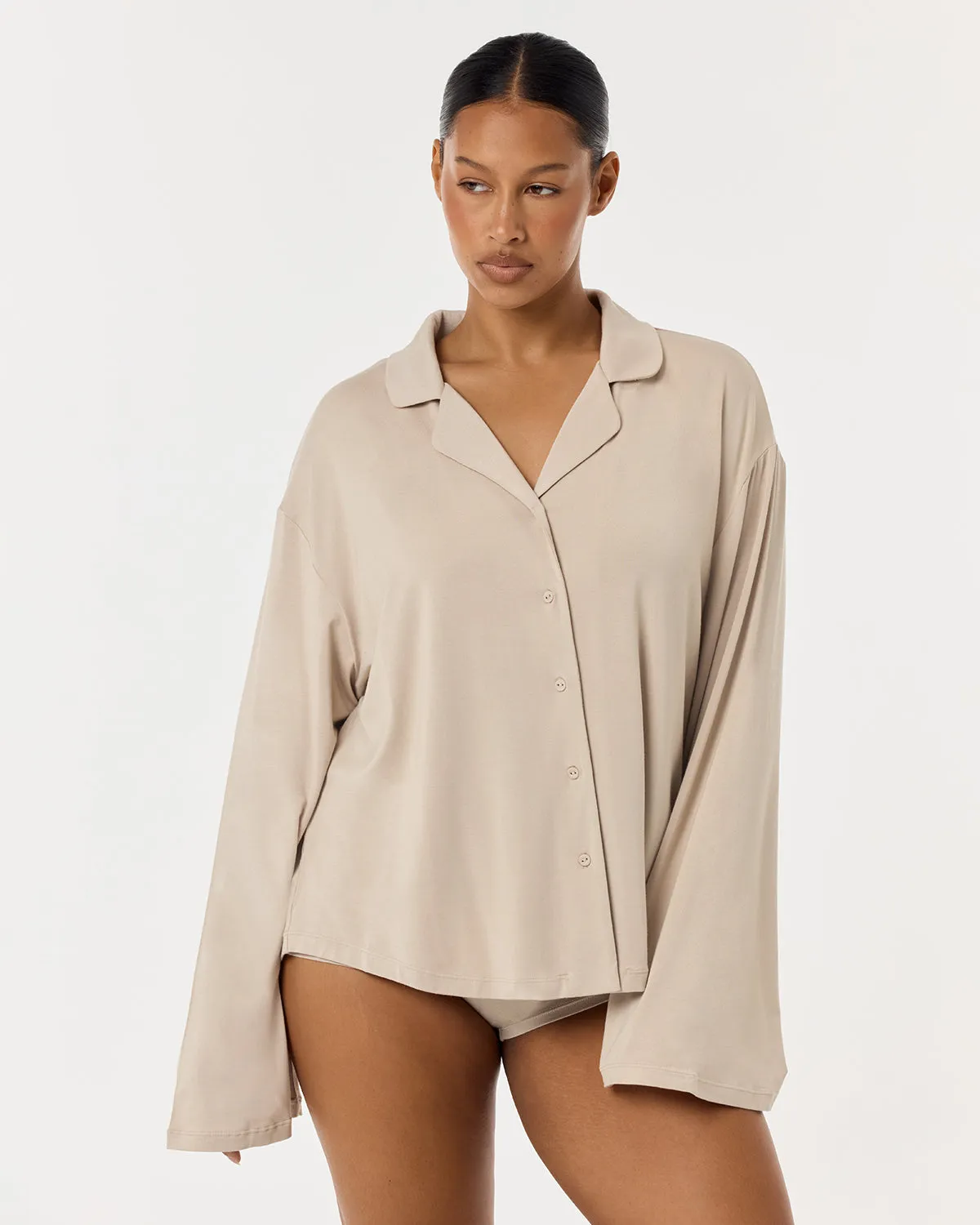 Relaxed Long Sleeve Sleep Shirt | Teddy sold by CSB product image thumbnail 3