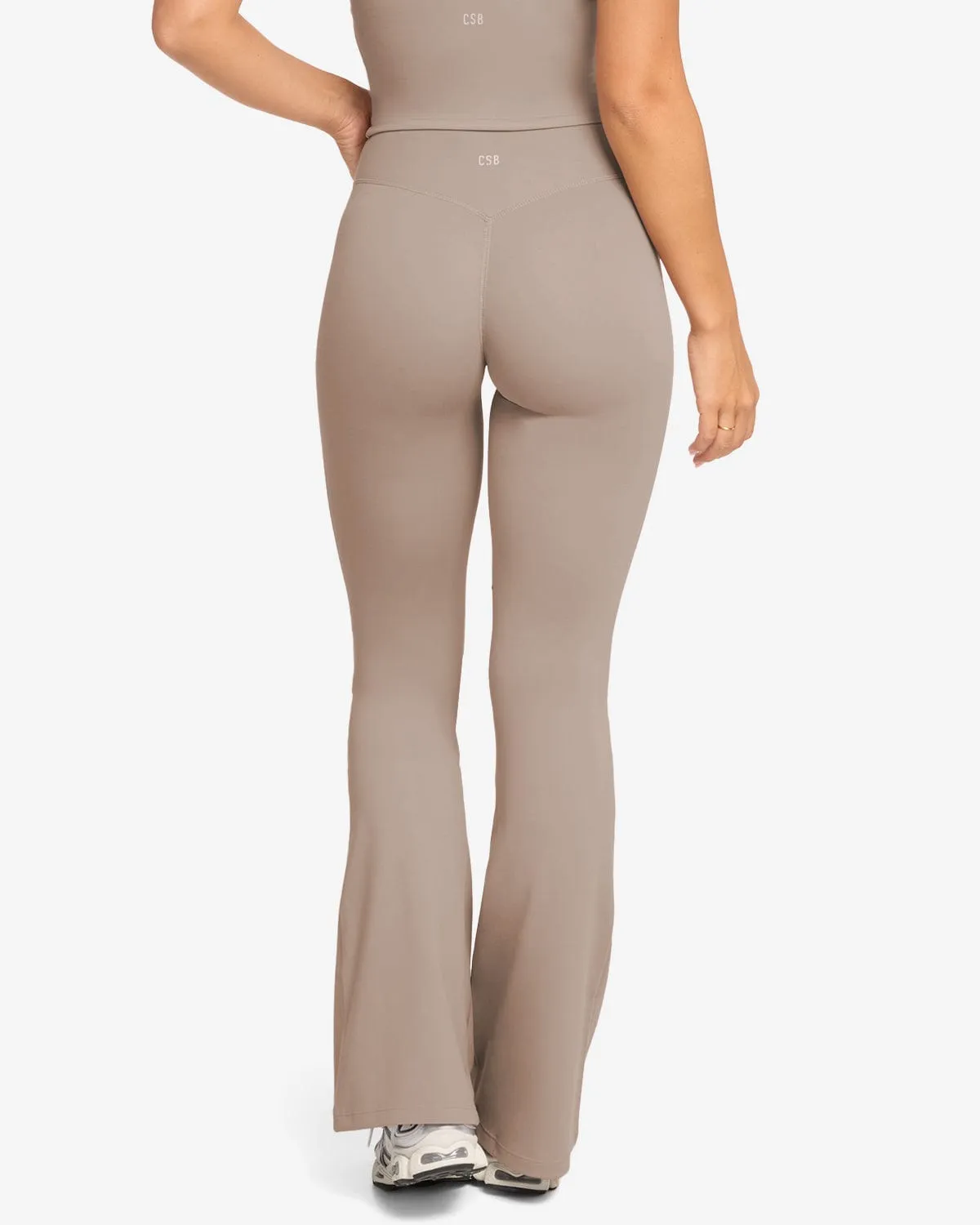 Form Invisible Scrunch Flare Leggings | Latte sold by CSB product image thumbnail 2