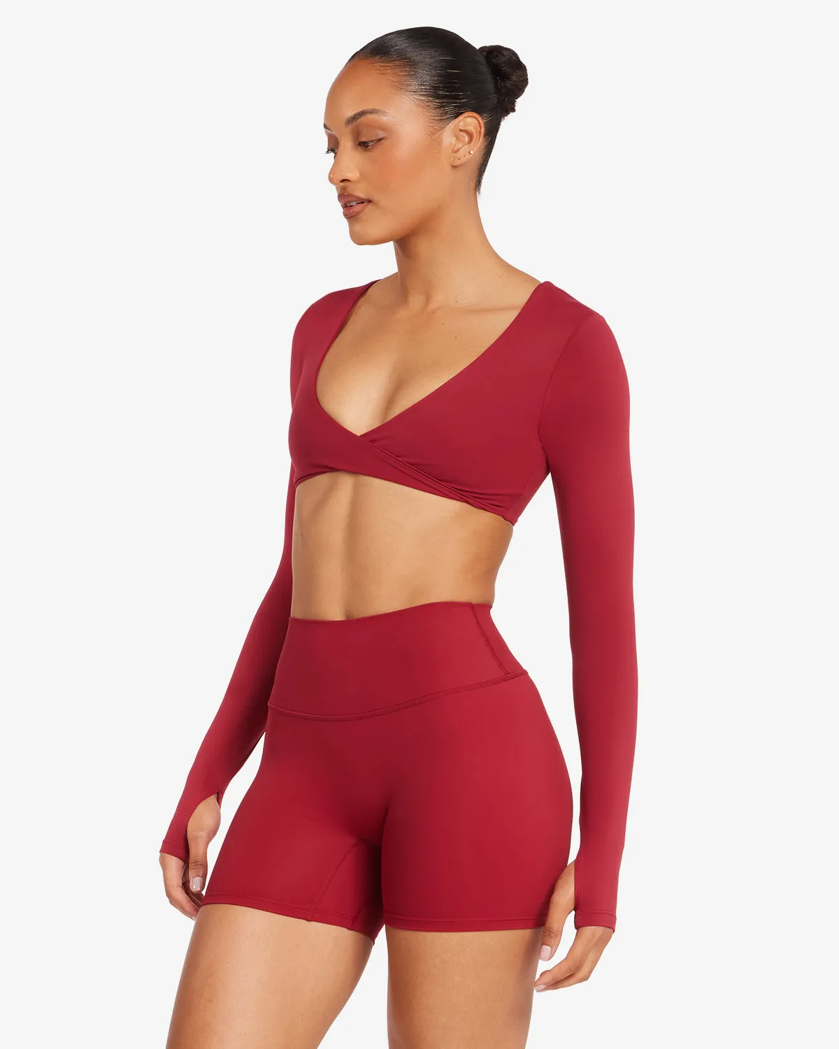 Fade Sierra Long Sleeve Crop | Cherry sold by CSB product image thumbnail 5